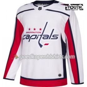 Washington Capitals Blank Adidas Wit Authentic Shirt - Kinderen